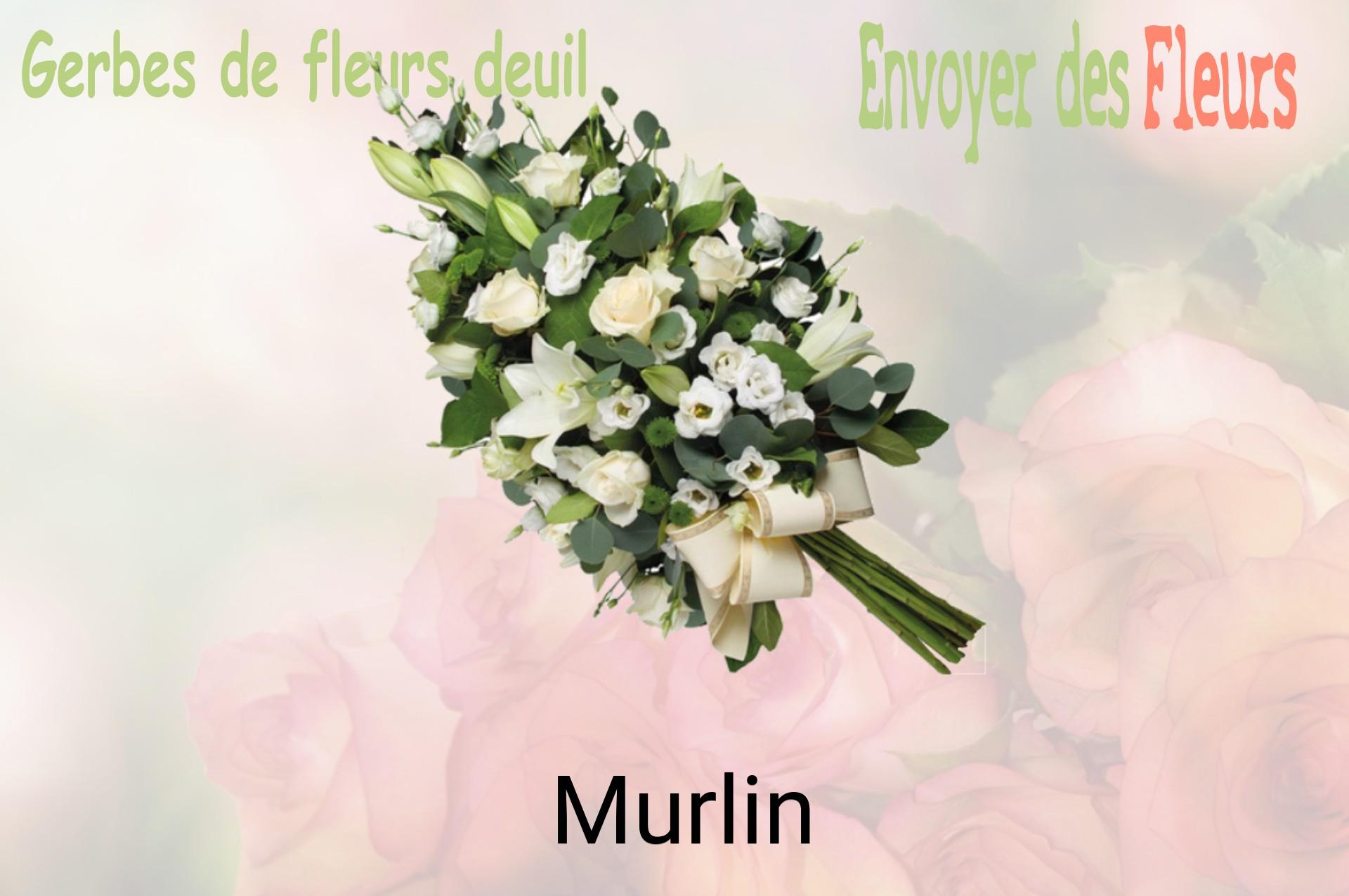Gerbe de fleurs de deuil livrée à Murlin